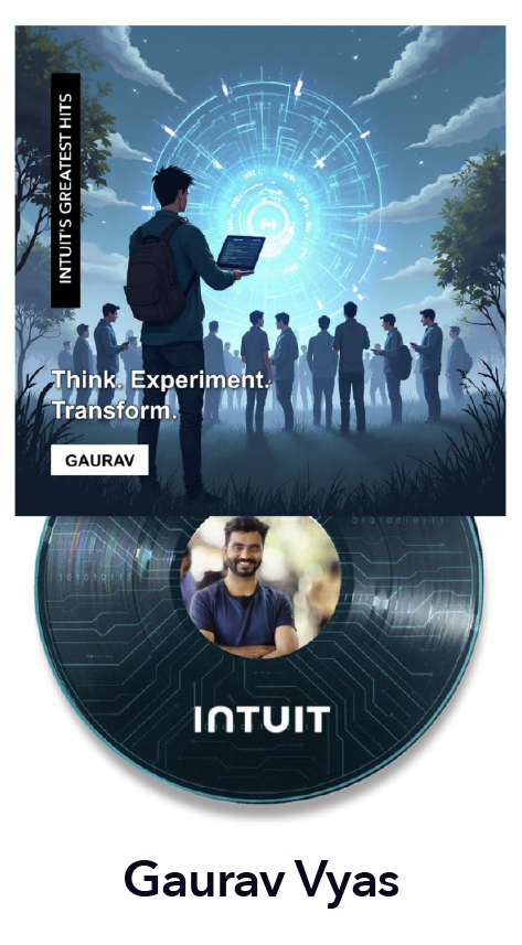 Intuit-themed AI album cover