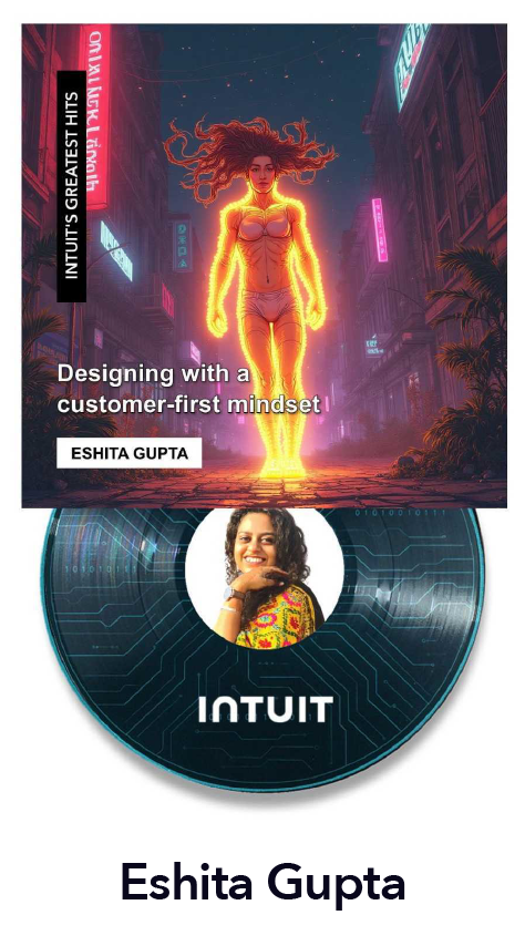 Intuit-themed AI album cover