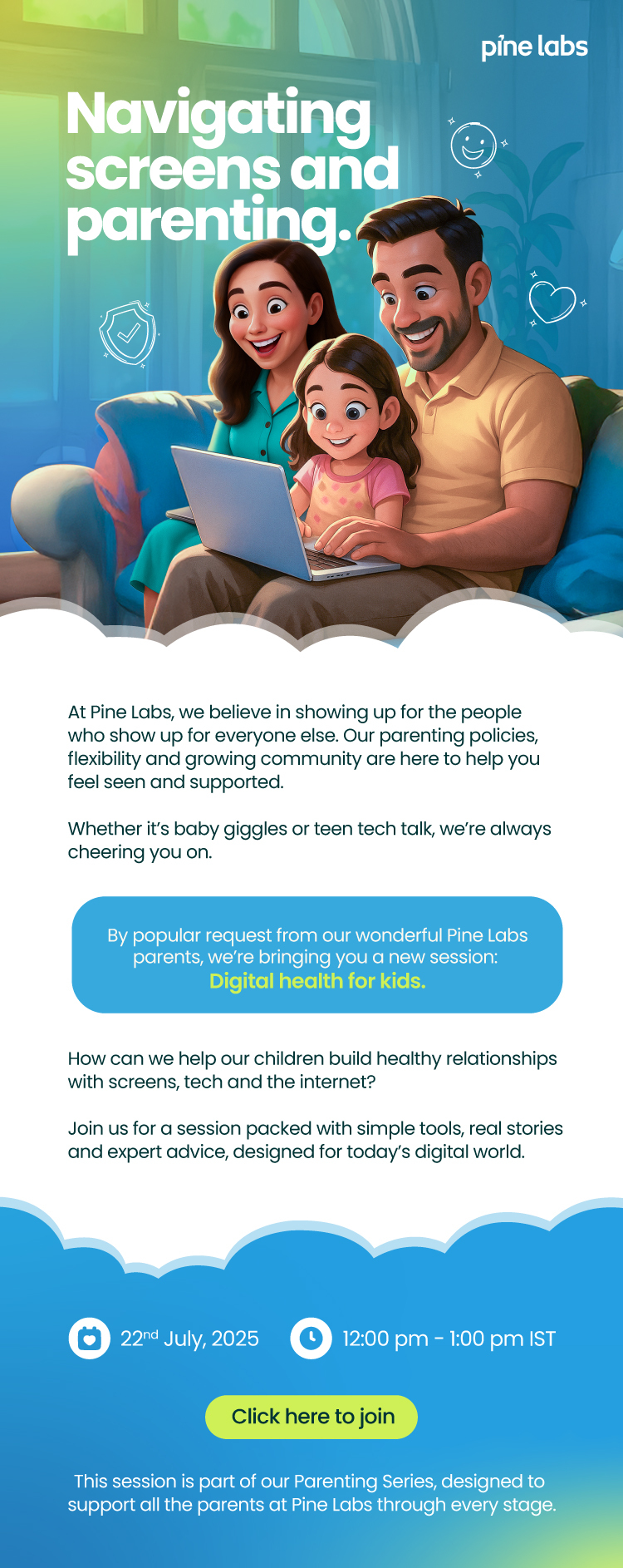 Parenting series mailer design
