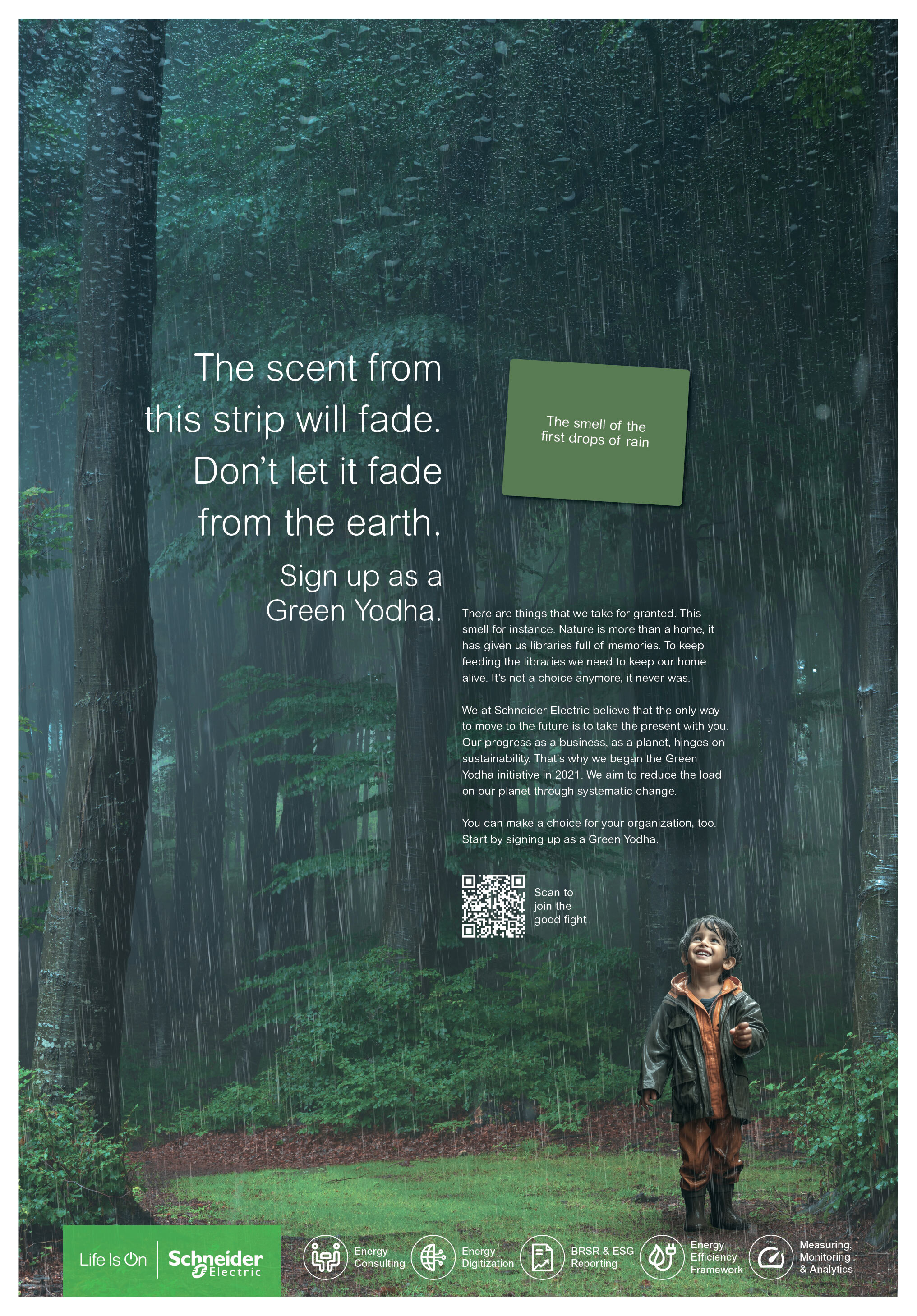 Green Yodha fragrance-strip newspaper ad