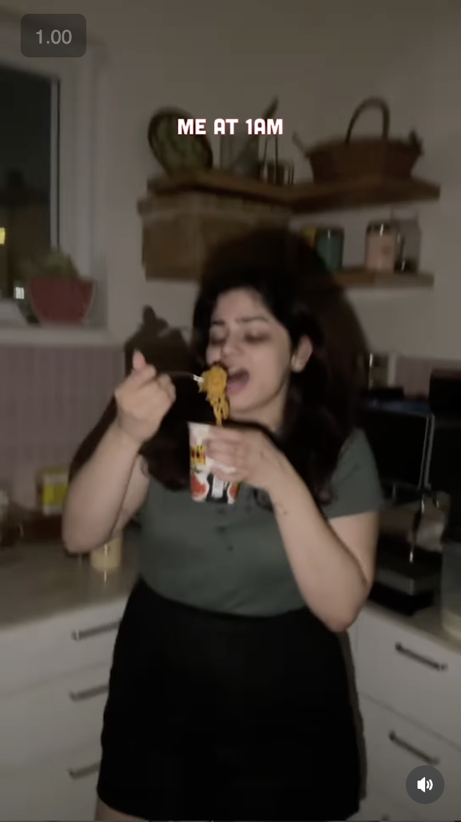 Revamped Cup Noodles social video frame