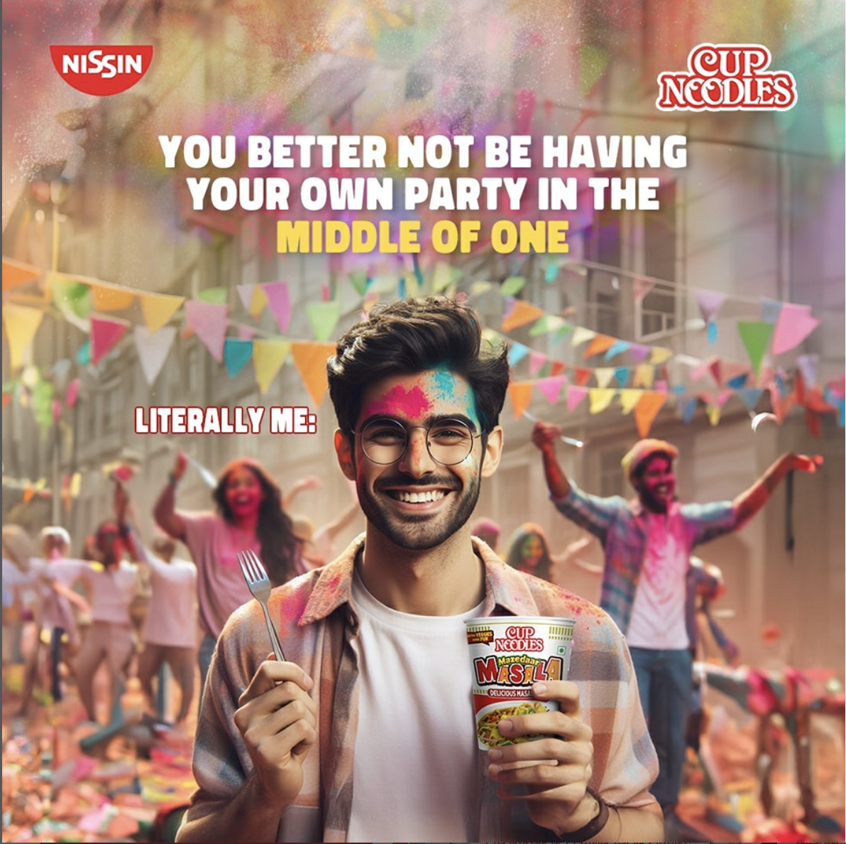 Cup Noodles campaign post before the revamp